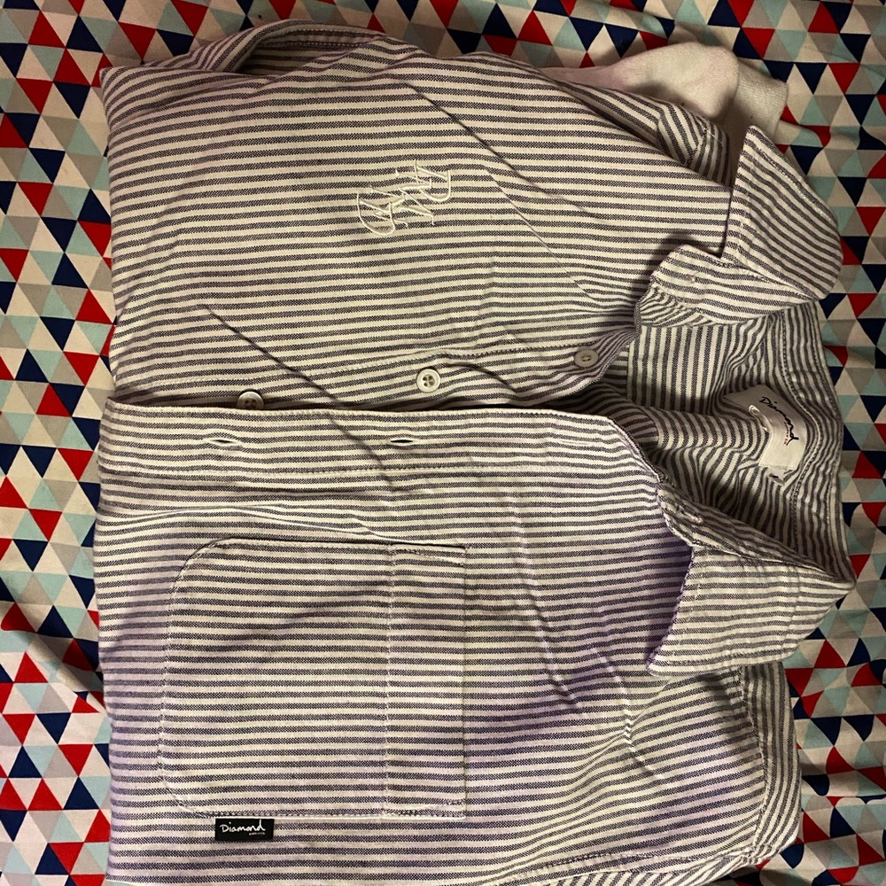 Diamond supply co half botton up sweater